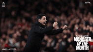 Arteta nominated for PL Manager of the Month