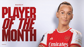 Blackstenius wins Player of the Month for March