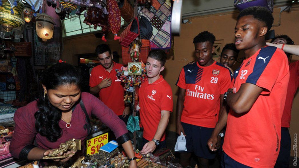 Young players visit little India