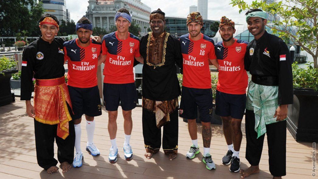 Arsenal players at the 5 Show