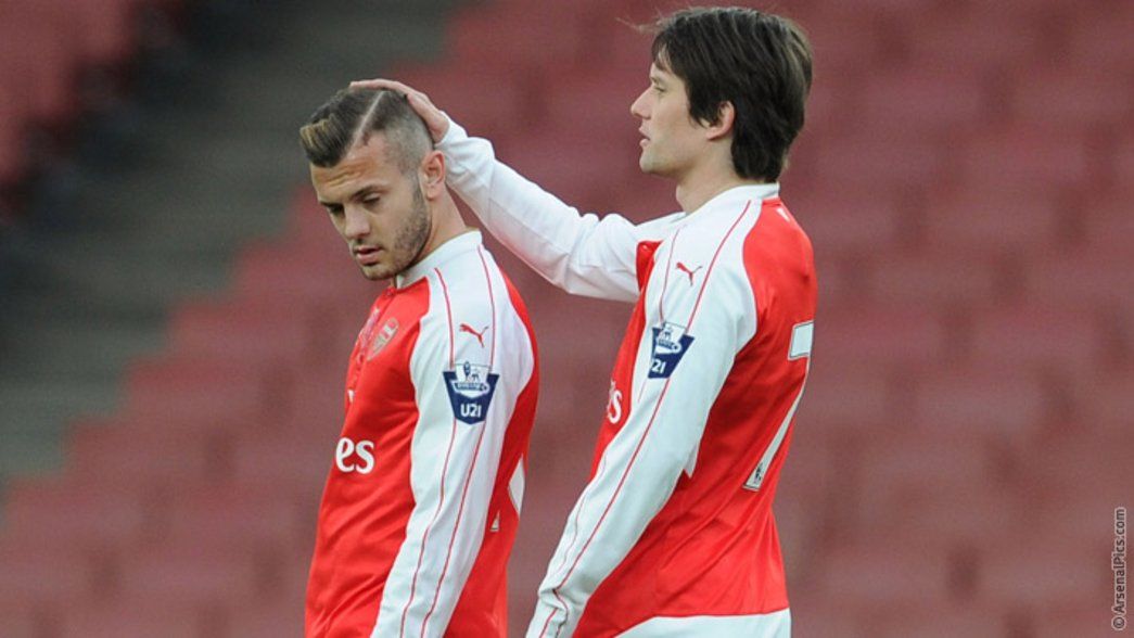Rosicky and Wilshere at under-21s