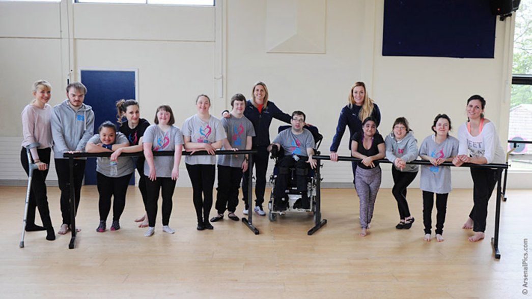 Ladies visit disability dance group