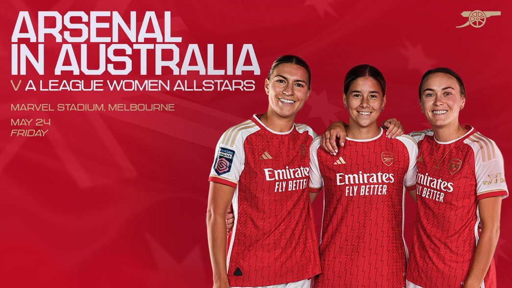 Arsenal in Australia v A League Women Allstars