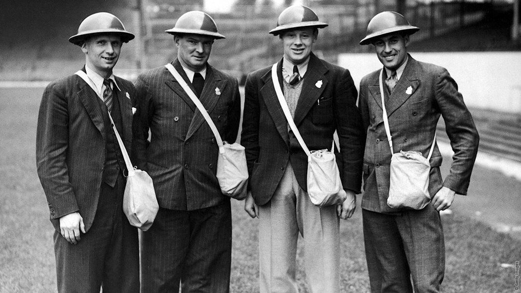 Cliff Bastin, Tom Whittaker, George Male and George Marks