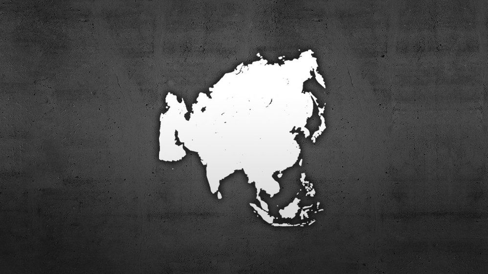 Map outline of Asia