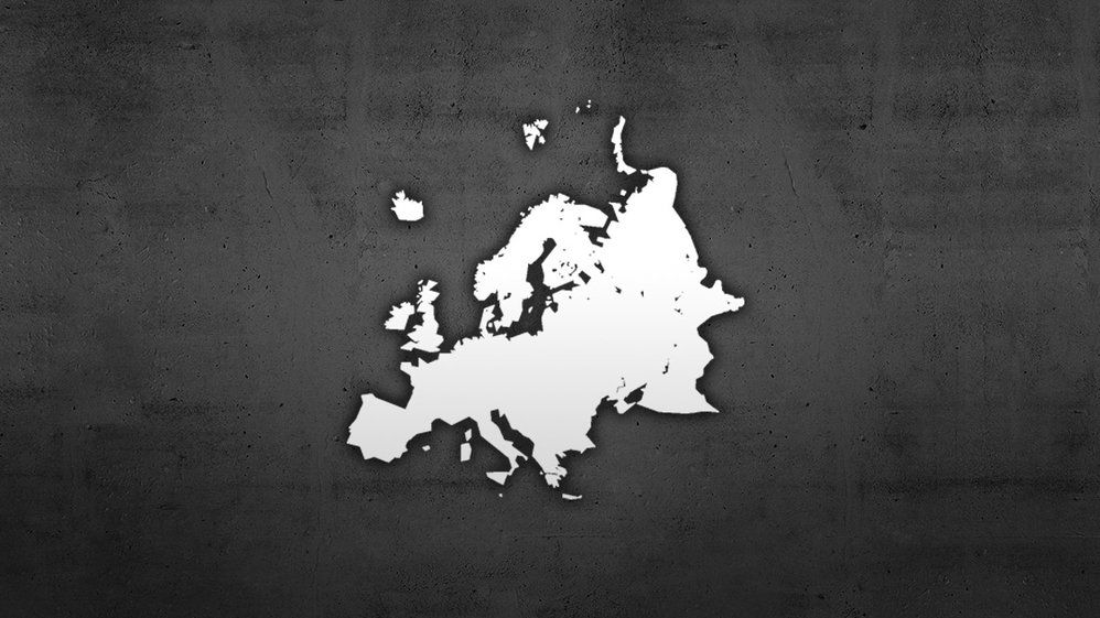 Map outline of Europe