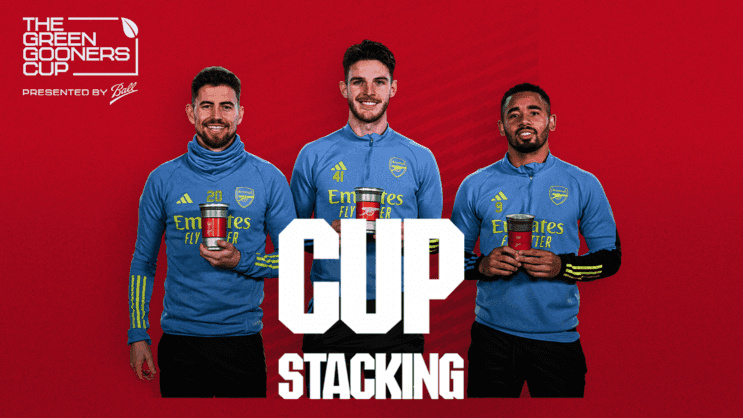 Our Gunners take on the Cup Stacking Challenge!