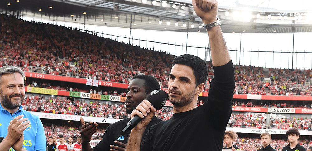 What Mikel Arteta said to the crowd at full-time