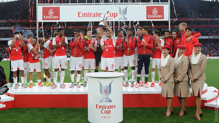 Image result for Arsenal Lift Emirates Cup