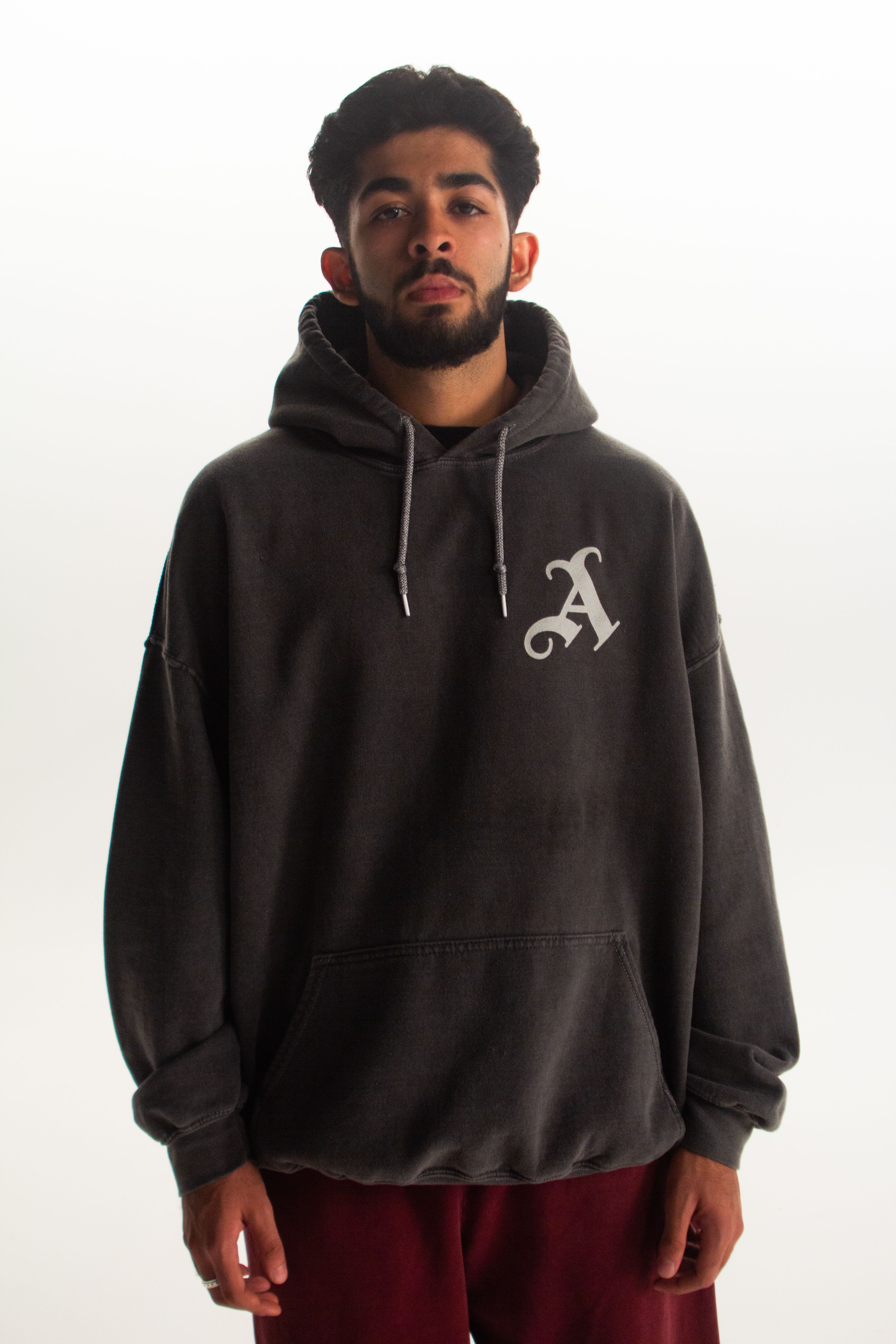 An image of an Arsenal supporter modelling the new Invincibles Collection