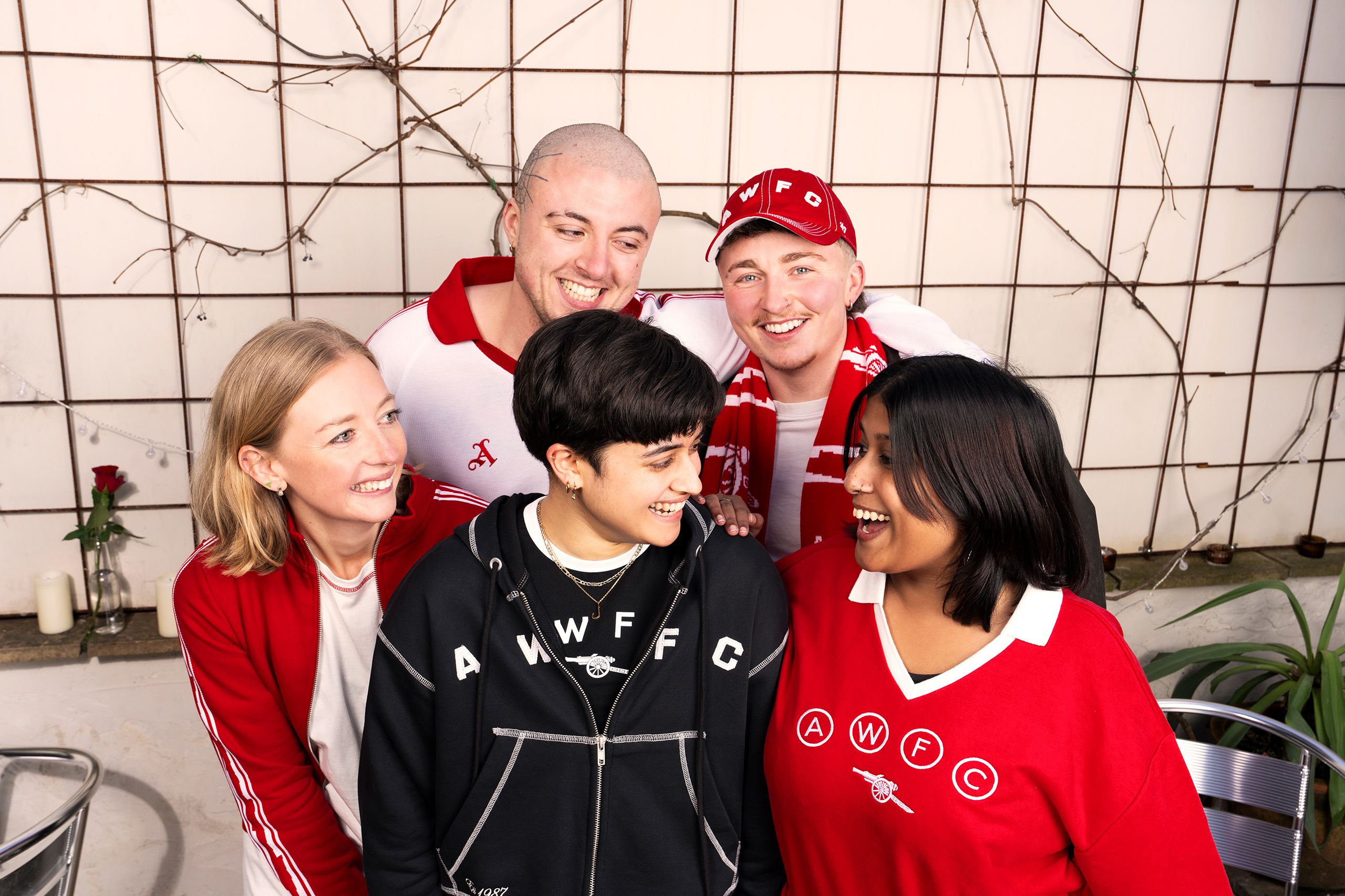 An image of Gilberto and an Arsenal supporter, with both modelling our new Invincibles Collection