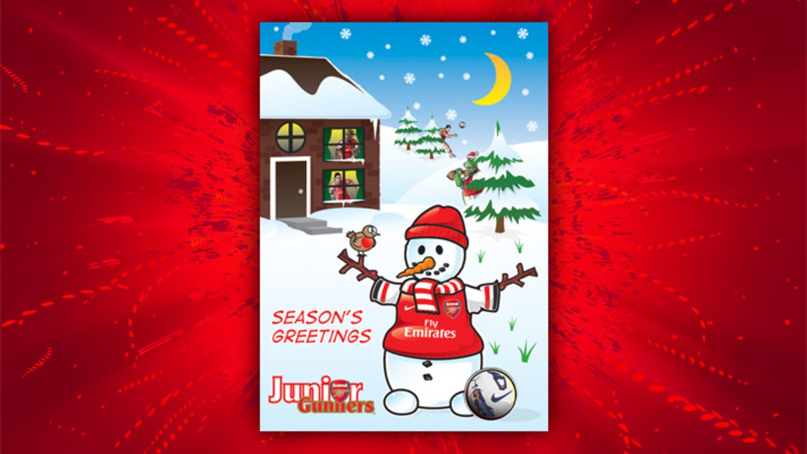 Design our Junior Gunner Christmas Card News Junior