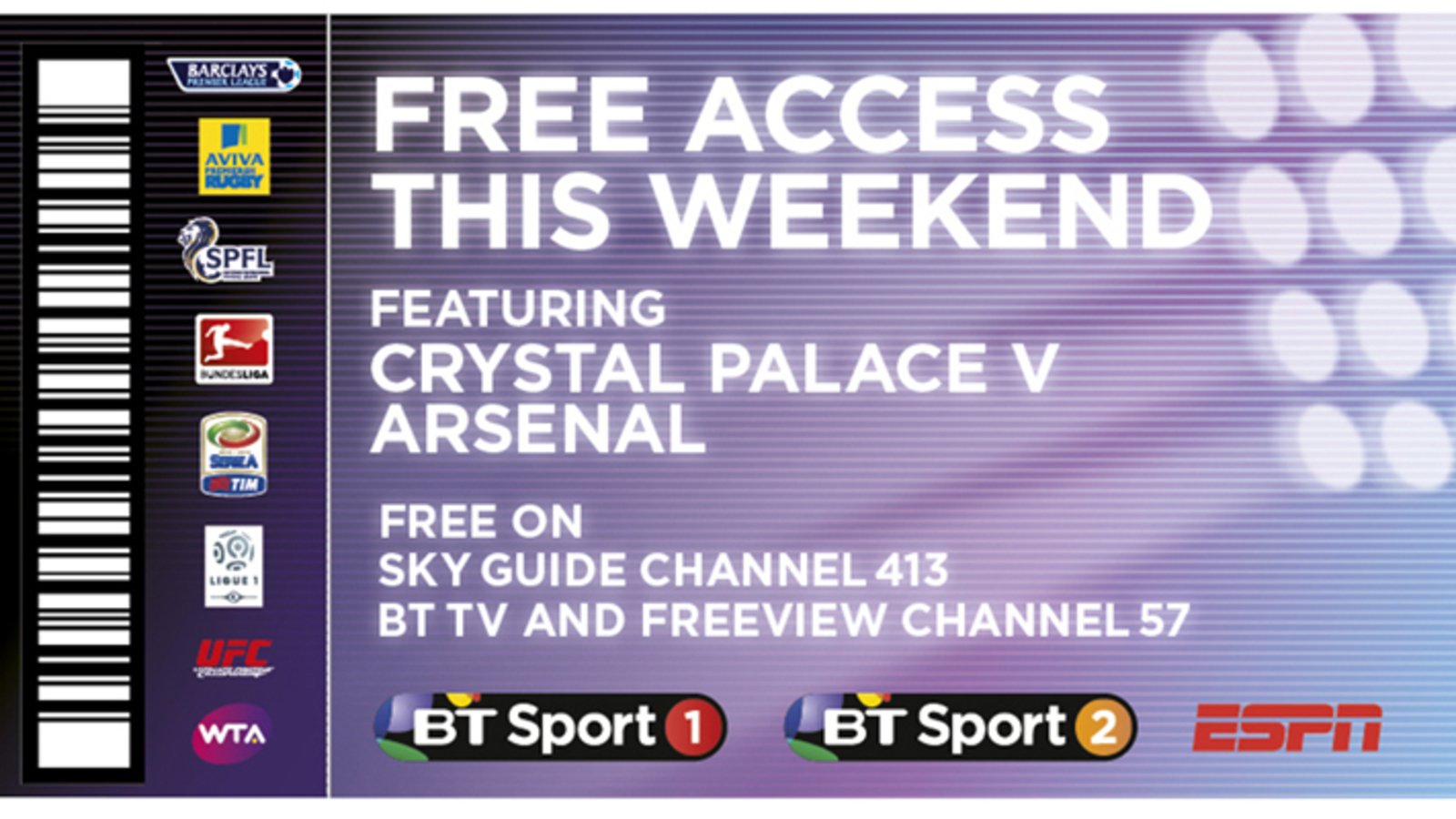Watch #CPFCvAFC for FREE on BT Sport News Arsenal
