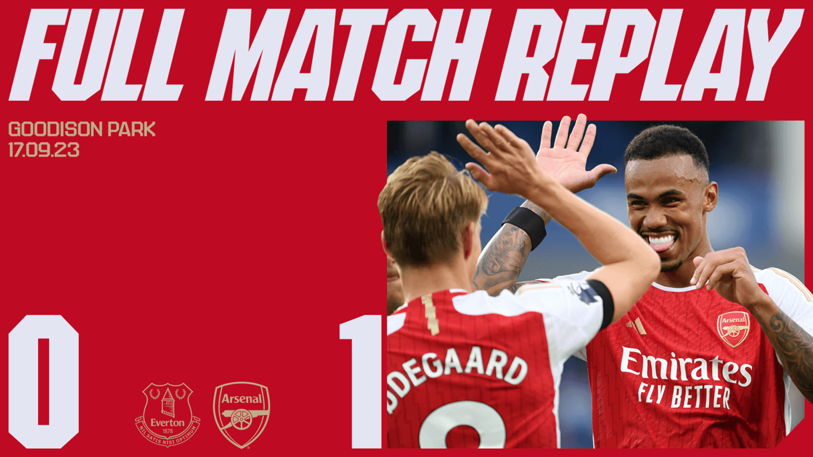 Watch a full match replay of our Everton victory Video News Arsenal