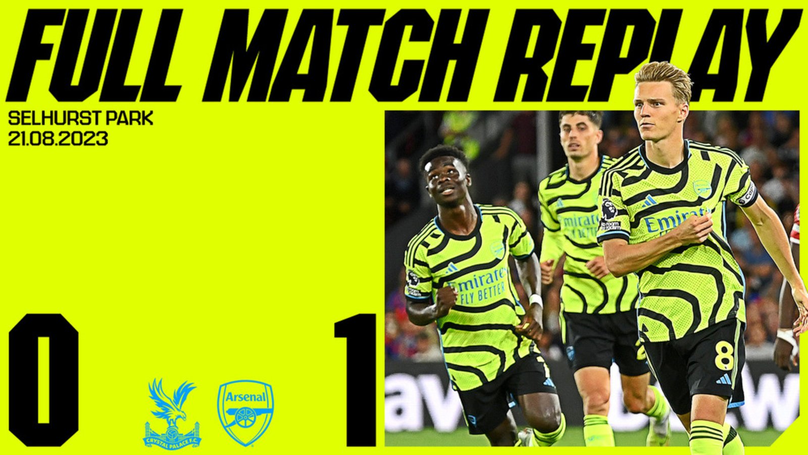 Watch a full match replay of our Palace win Video News Arsenal