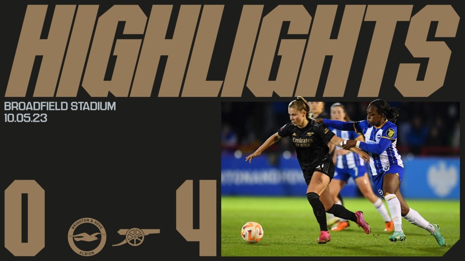 Highlights | Brighton 0-4 Arsenal Women