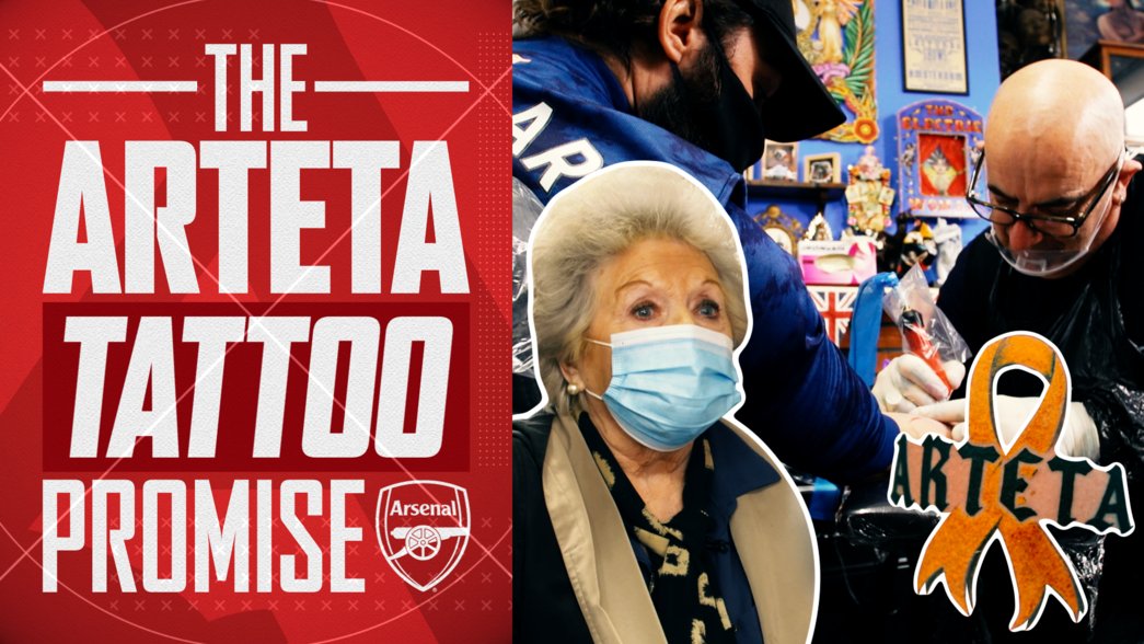 Beau honours his Arteta tattoo promise! | Gooners React | Arsenal Player