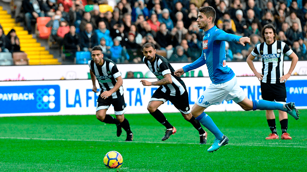 Jorginho scores a penalty for Napoli