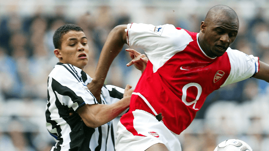 Patrick Vieira playing against Newcastle in 2004