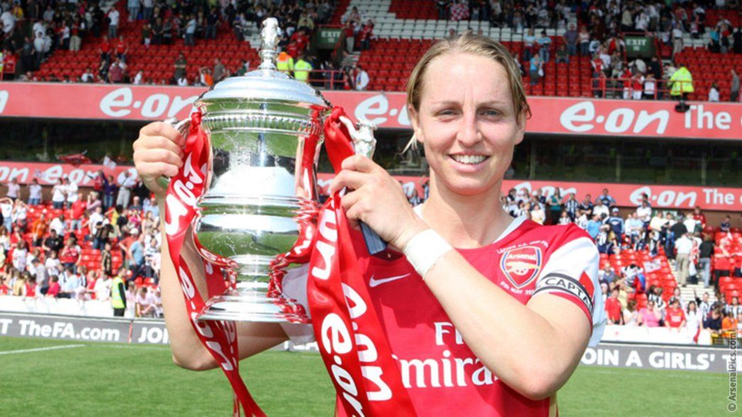 Faye White with the 2008 FA Women's Cup