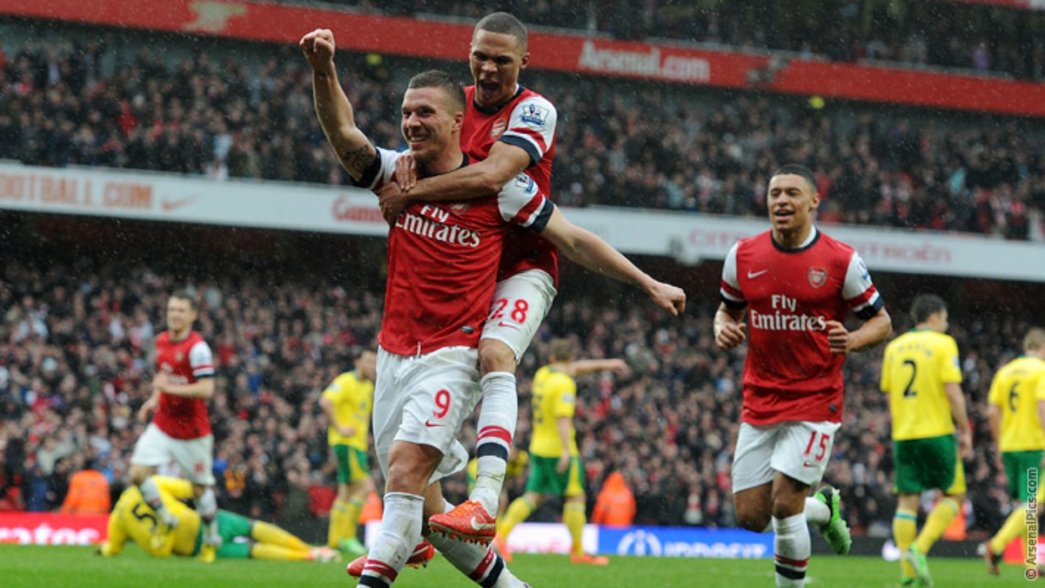12/13: Arsenal 3-1 Norwich City - Lukas Podolski