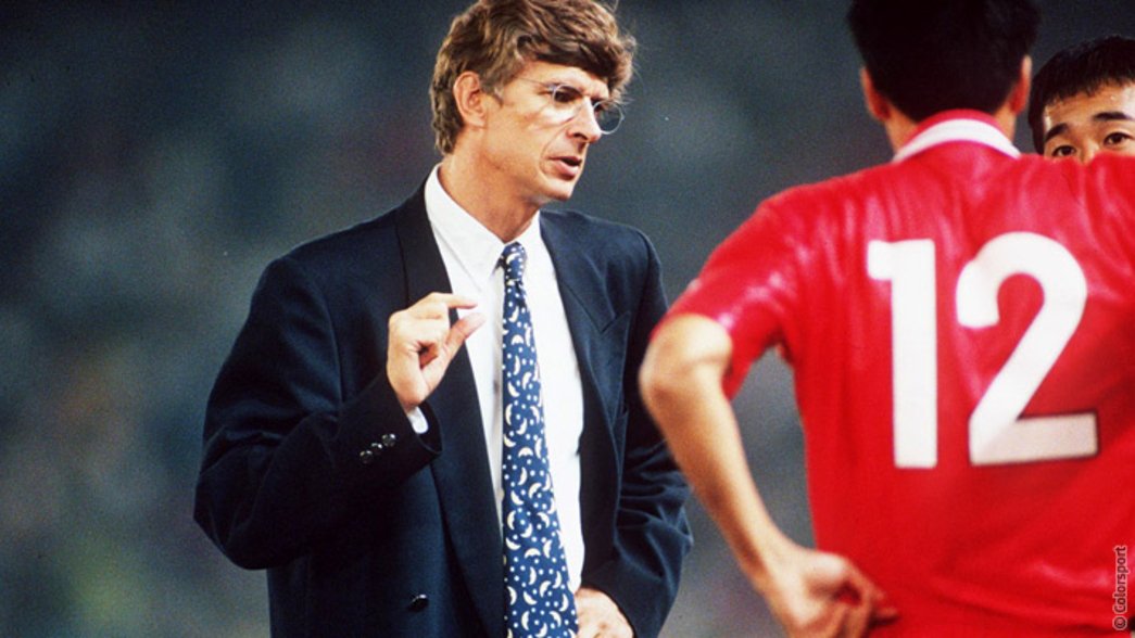 Arsène Wenger during his time with Grampus Eight
