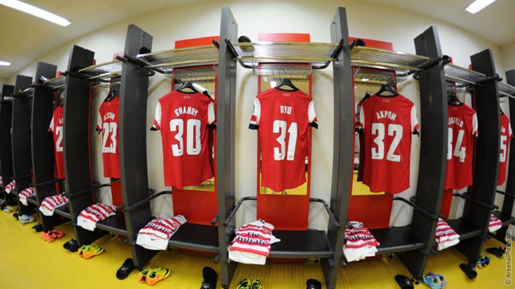 Arsenal's changing room in Nagoya