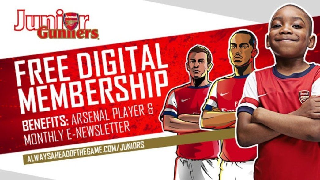Junior Gunners Digital Membership