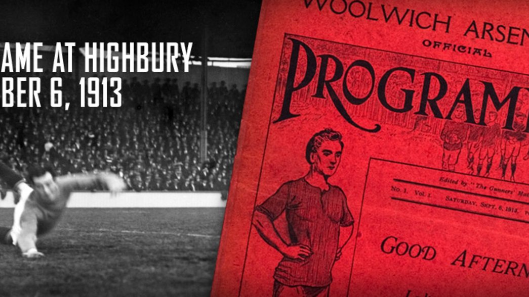 First game at Highbury - September 6, 1913