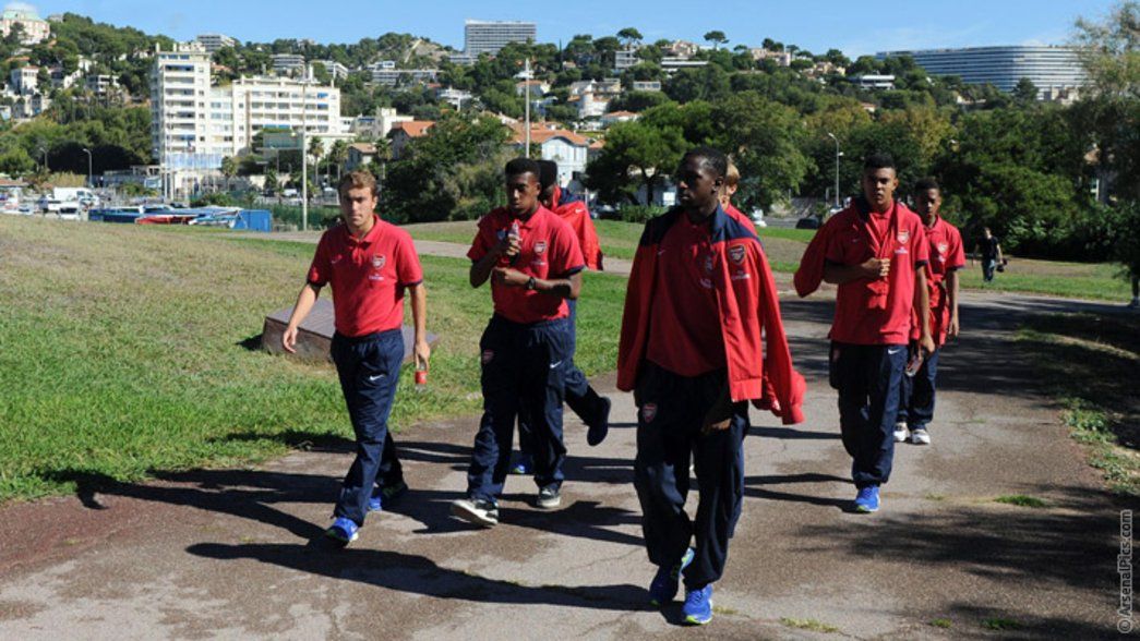 Arsenal's youth squad in Marseille