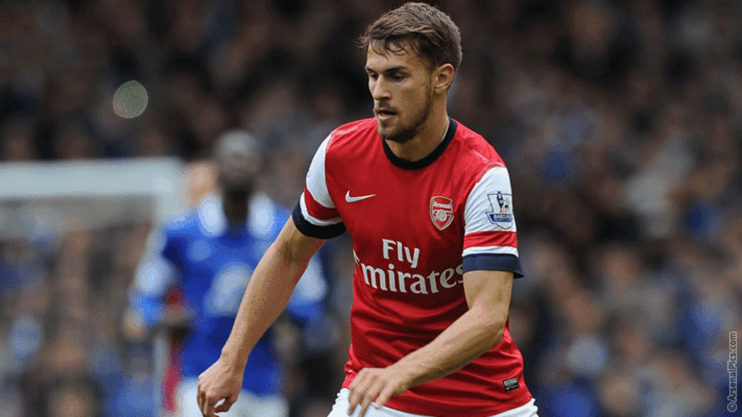 Aaron Ramsey back in action against Everton