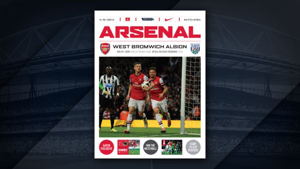 Arsenal v West Bromwich Albion programme