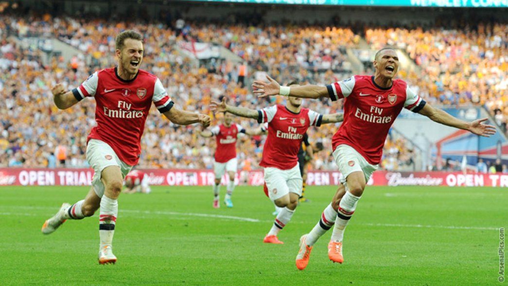 Aaron Ramsey scores in the FA Cup Final