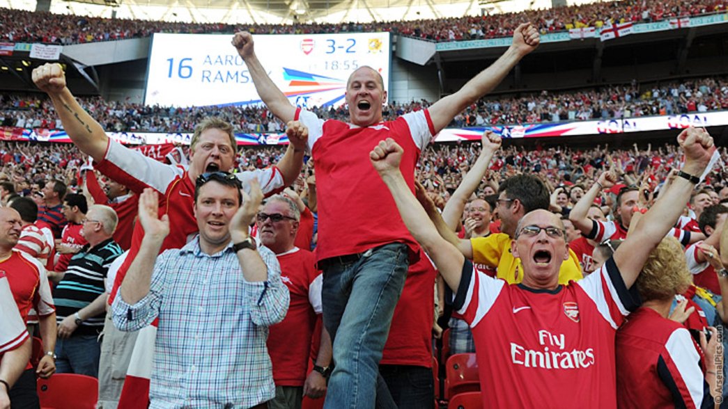 Arsenal fans at the FA Cup Final
