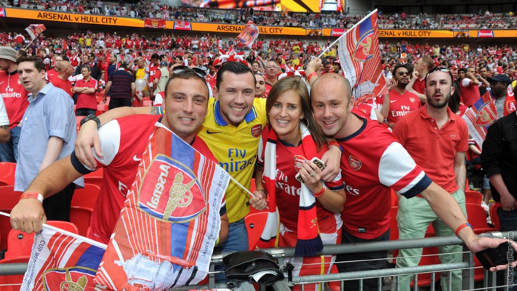 Arsenal fans at the FA Cup Final