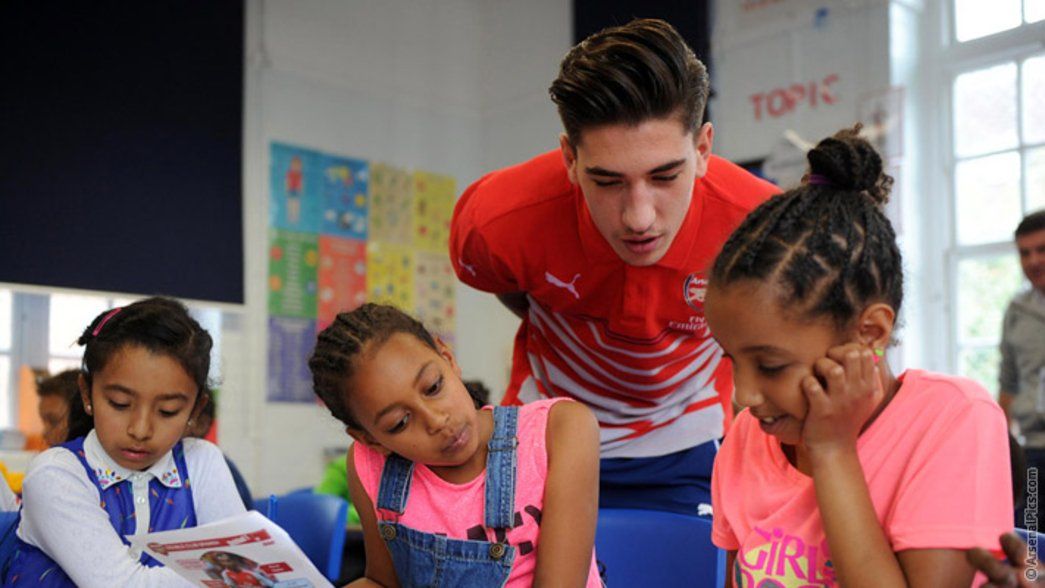 Hector Bellerin at the Arsenal Double Club
