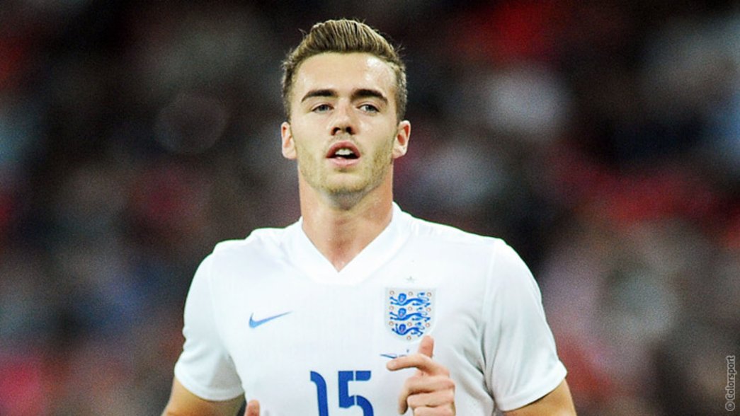 Calum Chambers in action for England