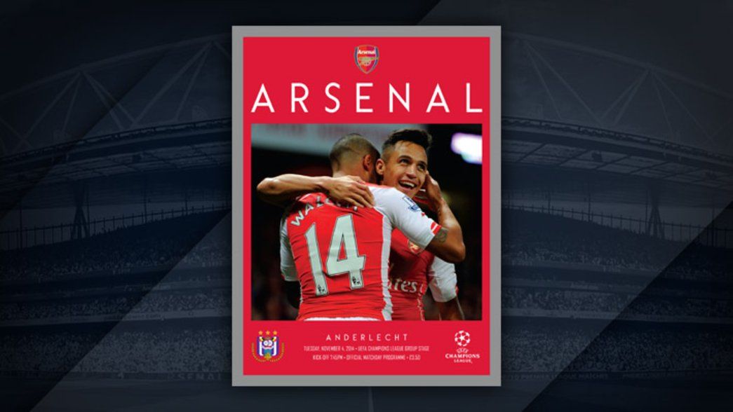 Arsenal v Anderlecht programme
