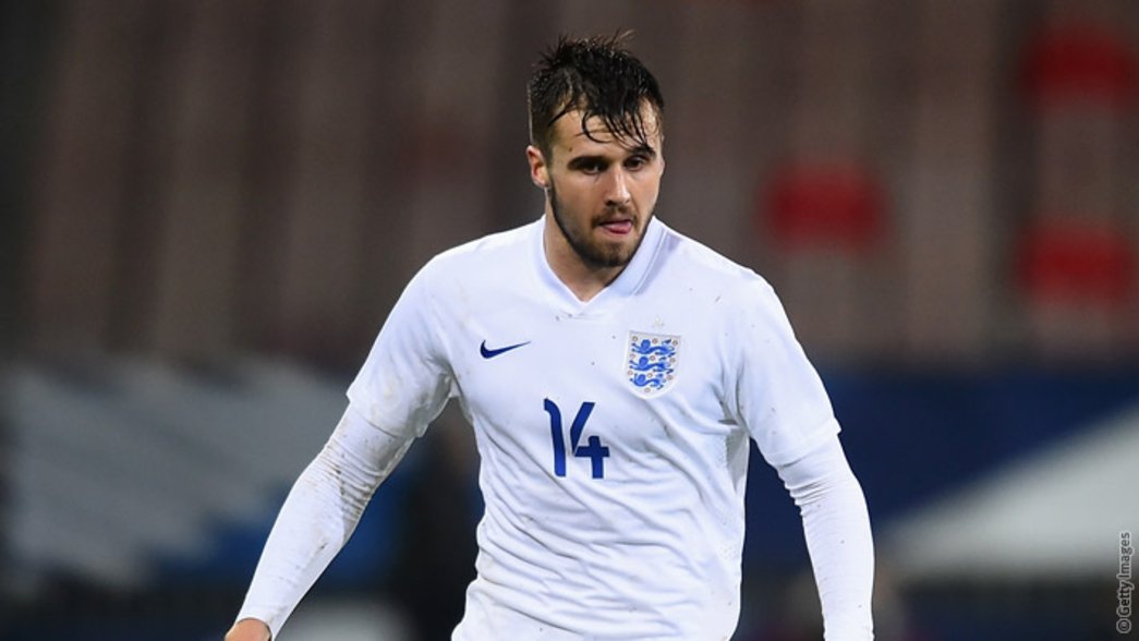 Carl Jenkinson in action for England