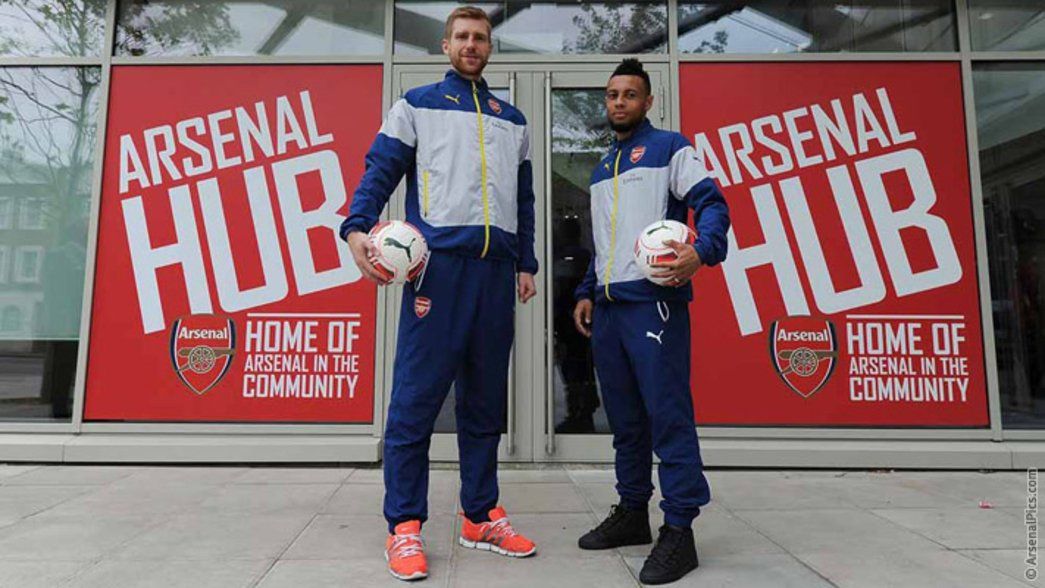 Per Mertesacker and Francis Coquelin open the Arsenal Hub