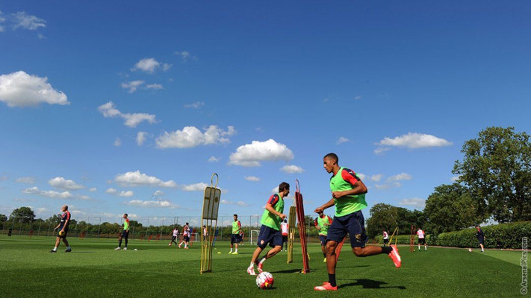 The Arsenal squad are back in training