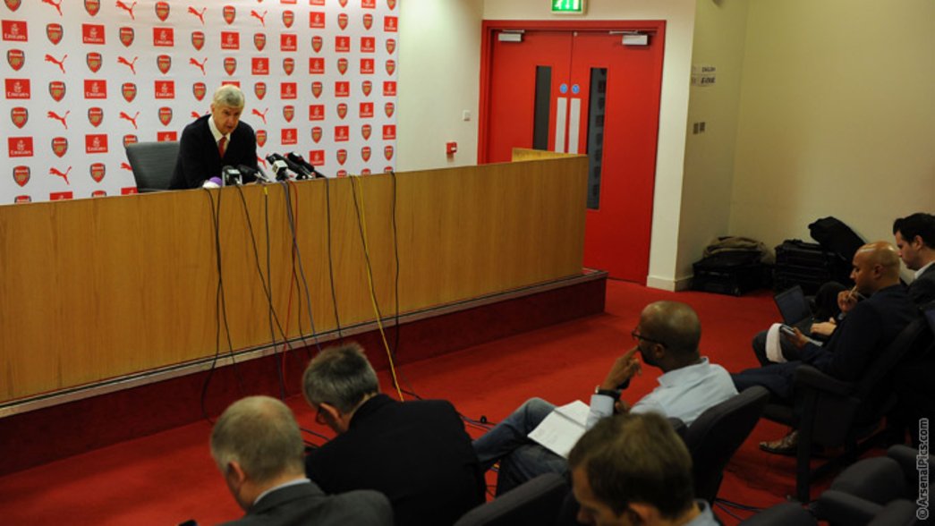 Arsene Wenger in his pre-Watford press conference