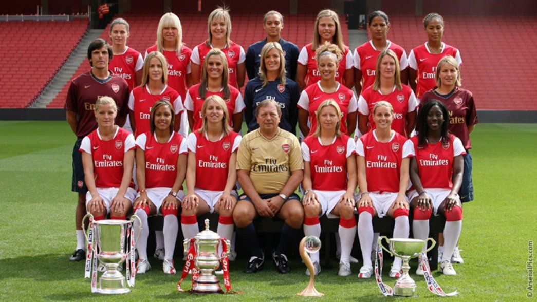 Arsenal Ladies with the Quadruple