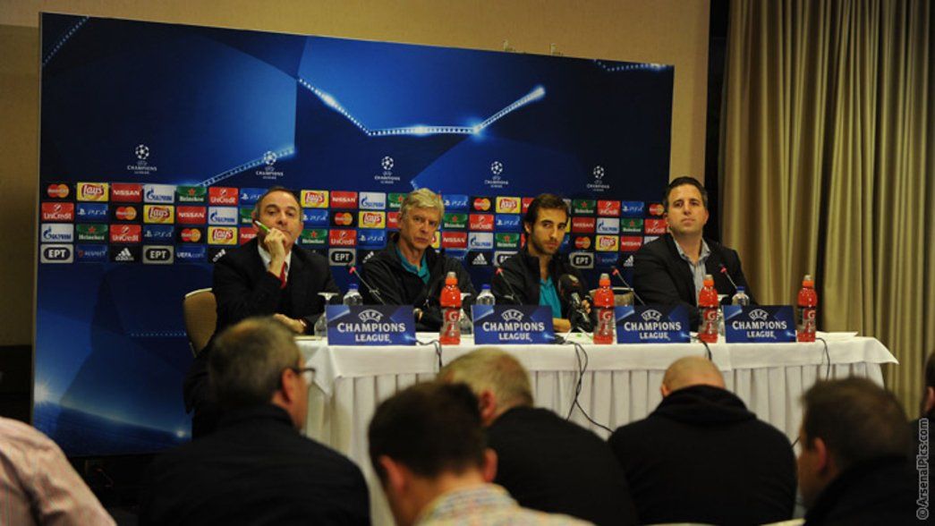 Arsenal's press conference in Greece