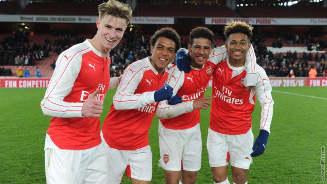 Arsenal Under-18s celebrations v Liverpool