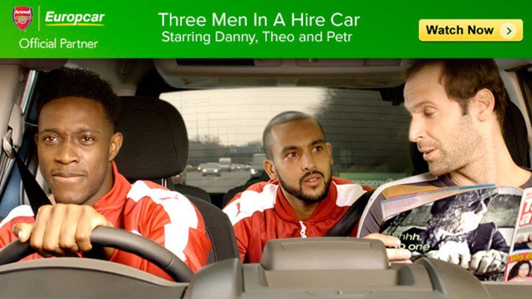 Europcar three players in a hire car