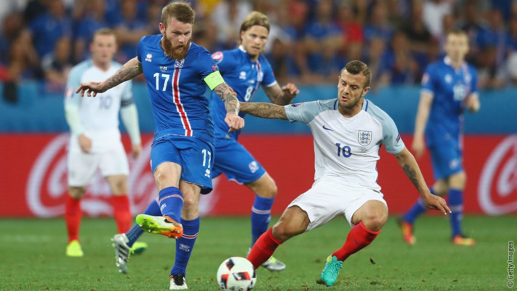 Jack Wilshere in action against Iceland