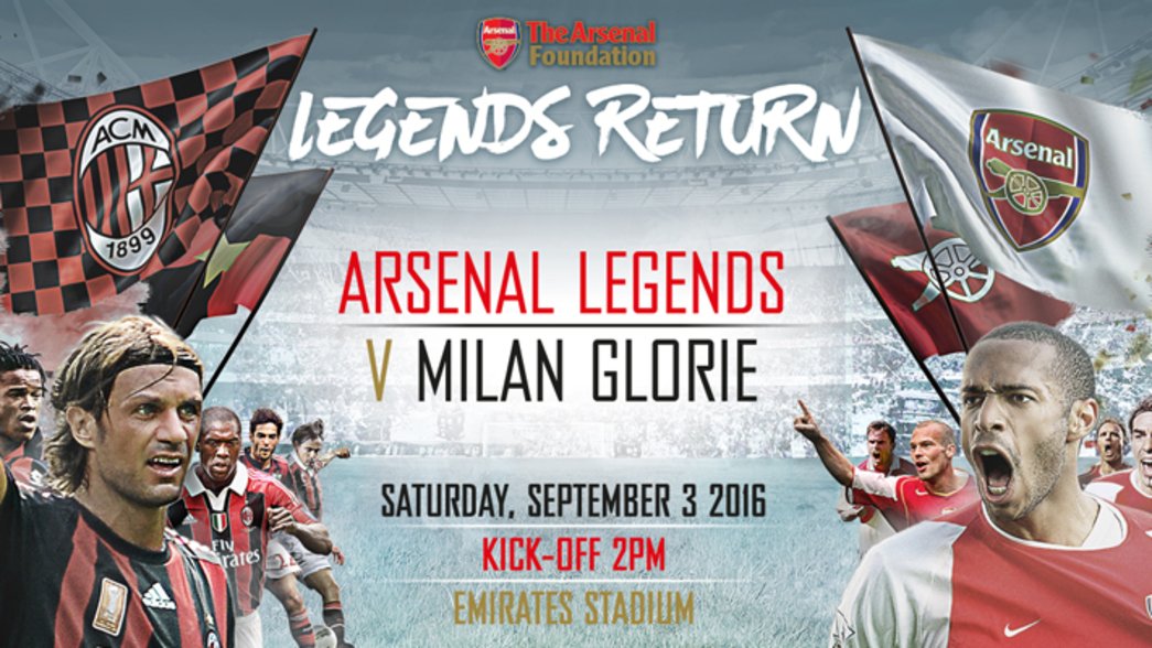Arsenal Legends Milan Glorie