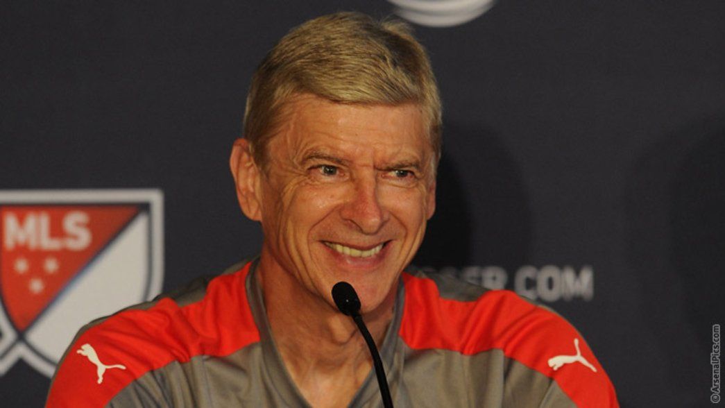Arsene Wenger in his MLS All-Star press conference