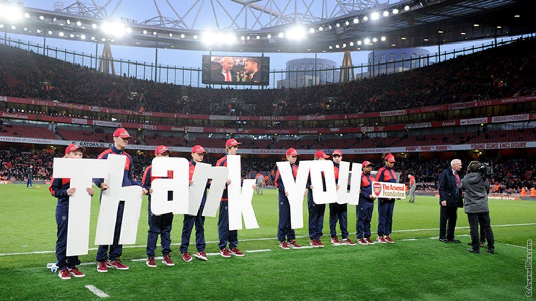 Arsenal Foundation thank you